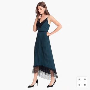 J.crew pleated spaghetti strap dress 8